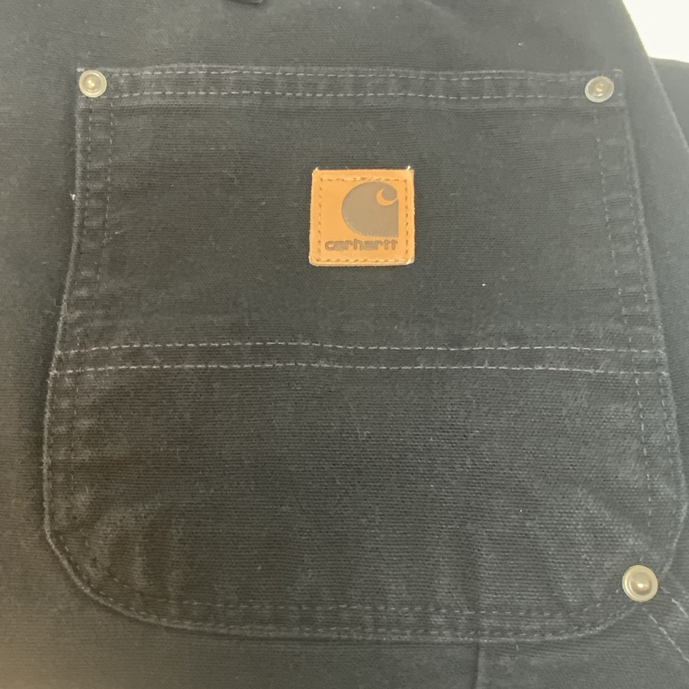 Vintage‎ Carhartt B136 Double Knee Jeans Pants size 40x30 Dungaree Fit Black USA - Picture 4 of 13